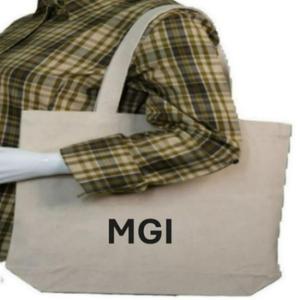 Eco-Friendly Recyclable Organic Cotton Tote Bag for Women Grocery Shopping Pocket Custom Printed Logo Silk Screen Printing - Product Image 2