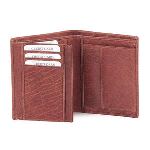 Portefeuille pour homme en cuir véritable avec fermeture ouverte, design personnalisé, fin et vintage, blocage RFID, porte-cartes de crédit, petit portefeuille d'identité en polyester - Product Image 3