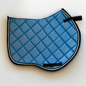 Preciosos almohadillados para silla de montar azules con purpurina - Estilo y comodidad, material transpirable de PP, forro de algodón, todos los colores y tamaños disponibles - Product Image 1