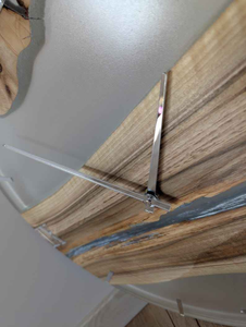 Reloj de Pared Moderno de Resina, Hecho a Mano con Resina Epoxi, Decorativo, con Movimiento de Cuarzo, Agujas Visibles, Movimiento Silencioso, Diseño de Dos Piezas - Product Image 3