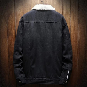 Custom Logo Winter Denim Jacket Men Casual Vintage Cotton OEM Best Quality Windproof Breathable Customizable Denim Jackets <b>Coats</b> - Product Image 6