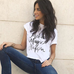 Nouveau T-shirt décontracté imprimé Love pour femme 2026 – Hauts blancs respirants pour femme - Product Image 4