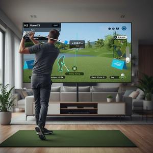 Nouvelle Offre : Simulateur de Golf Ultimate Studio Package, Moniteur Radar Double avec Entraînement de Vitesse, Écran d'Impact, HD - Product Image 5