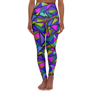 กางเกงเลกกิ้งออกกำลังกายสำหรับผู้หญิงเอวสูงรัดเชือก ปรับแต่งโลโก้ได้ ไร้ตะเข็บ ระบายอากาศ กันลม ยกกระชับสะโพก เหมาะสำหรับโยคะและฟิตเนส - Product Image 1