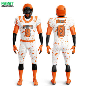 "Full Sublimated American Football Uniform Set Custom Team Jersey and <b>Padded</b> <b>Pants</b> Training Gear Men Youth" - Product Image 1