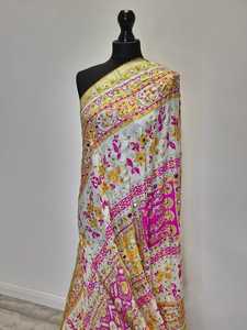 Wedding Wear Mirror Shawls Fashion Scarves & <b>Hijabs</b> Elegant Traditional Embroidery Festive Party Wear Women Wholesale Clothing - Product Image 5