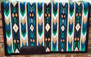 Tapis de selle 100 % laine de Nouvelle-Zélande, double tissage, tissés à la main, couleurs attrayantes pour l'équitation western, couverture pour chevaux de spectacle - Product Image 6