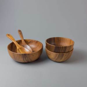 Grand saladier décoratif en bois de manguier naturel haut de gamme, format familial, pour usage professionnel haut de gamme. - Product Image 5