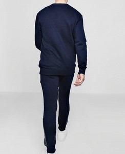 Men Color Blocking <b>Tracksuit</b> Full Sleeve Crew Neck 2-Piece Set Casual Activewear Breathable Cotton Autumn Wear - Product Image 4