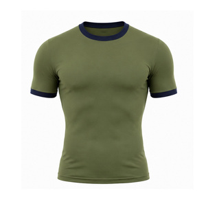 T-shirt de compression pour homme, séchage rapide, athlétique, pour la gym et l'entraînement, haut de sport flexible, fournisseur en gros personnalisé, vêtements OEM - Product Image 1