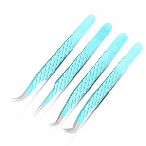 Pinzas de extensión de pestañas antiestáticas personalizables Herramienta DE BELLEZA DE ACERO INOXIDABLE personalizada para aplicación de pestañas postizas - Product Image 6