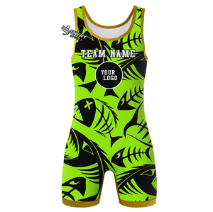 Combinaison de lutte personnalisée pour jeunes, une pièce, à compression, séchage rapide, haute extensibilité, pour hommes - Product Image 3