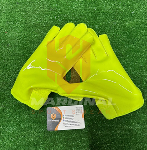 Guantes de Fútbol Americano al por Mayor con Estampado de Silicona de Panal de Abeja, Ropa Deportiva para Clubes y Equipos, Guantes de Fútbol Americano de Color Neón Unisex - Product Image 6