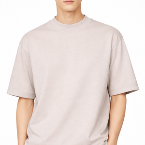 Camiseta de Cuello Redondo para Hombre, 100% Algodón, Talla Grande, Manga Corta, Ecológica, Transpirable, 220g, Alta Calidad, Logotipo Frontal - Product Image 5