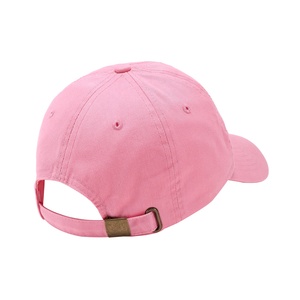Wholesale High Quality Custom 6 Panel 100% Washed Cotton Pink Blank Plain <b>Dad</b> Hat Snapback Distressed Brim Baseball Cap for Wome - Product Image 5