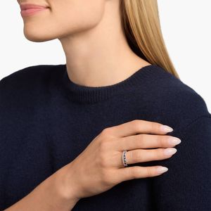 Women's Luxury Two <b>Row</b> Diagonal Marquise and Pave Filled Diamond Band in White Gold - Product Image 2