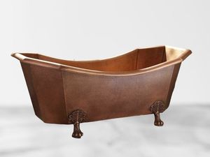 Bañera Ovalada Independiente de Cobre sin Tapa, Bañera de Metal Resistente para Adultos, Estilo Elegante - Product Image 2