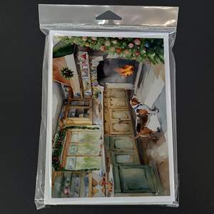 แปลก Basset Hound คุกกี้คริสต์มาสการ์ดอวยพร A7แพ็ค8การ์ดเปล่าโน้ตพร้อมซองจดหมายขนาด5x7 - Product Image 3