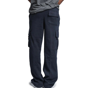 Low MOQ Heavyweight Fleece Blue Straight Fit Extreme Wide Leg Men's Washed Sweatpants Custom Logo Men's Jogging <b>Trousers</b> - Product Image 2