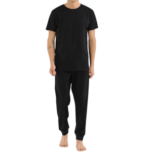 <b>Men</b>’s Cotton <b>Pajama</b> <b>Set</b> Long Sleeve Round Neck Sleepwear Casual Homewear <b>Set</b> - Product Image 3