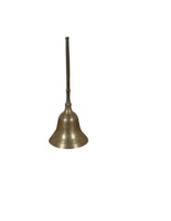 Authentic Brass Hand Bell Crafted By Skilled Makers For Ritualistic And Decorative Needs