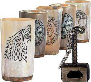 Vaso de Cuerno de Búfalo Vikingo Hecho a Mano, Vaso de Cuerno Pulido Impermeable, Taza de Estilo Antiguo para Uso en el Hogar o Bar - Product Image 3