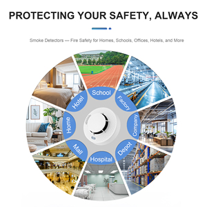LoRa <b>Wireless</b> Smoke Detector Battery Powered Photoelectric Fire <b>Alarm</b> Sensor CE EN54 - Product Image 6