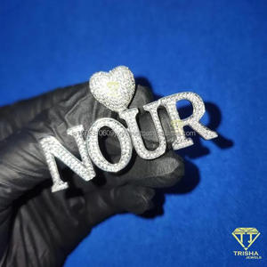 Collier de luxe « SARAH » avec pendentif diamant glacé, bijoux hip-hop en or, design fait main - Product Image 2