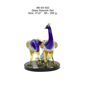 New Handmade Customizable High Borosilicate Blown Murano Glass Folk Art Feng Shui <b>Easter</b> Book Giraffe Animal 3D Form Tiny Glass - Product Image 3