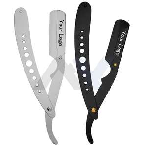 Customizable Straight Edge <b>Swing</b> Lock Barber Razor Professional Stainless Steel Shaving & Hair Trimming Tool with OEM Custom Log - Product Image 1