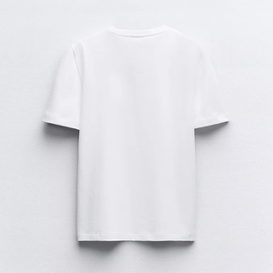 เสื้อยืดผู้หญิงราคาส่งพรีเมียม สีตามสั่ง คุณภาพสูง ระบายอากาศดี ดีไซน์สวยที่สุด รับสั่งทำตามแบบ เสื้อยืดผู้หญิงขายส่ง - Product Image 5