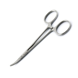 Hemostatic mosquito forceps curved 11.5 cm surgical stainless steel instrument designed for precise <b>clamping</b> - Product Image 5