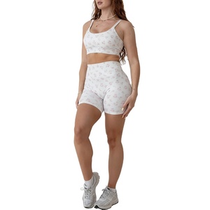 Conjunto Deportivo de Yoga para Mujer, Top Deportivo con Doble Tirante para Verano, Shorts de Yoga Transpirables, Diseño 2 en 1 de Nailon, Ropa Personalizada - Product Image 3
