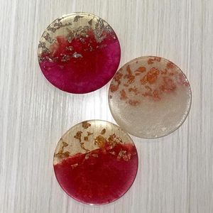 Juego de Posavasos de Resina Hechos a Mano para el Hogar y la Mesa de Comedor, Posavasos Decorativos Únicos para Bebidas, Accesorios de Mesa de Resina Impermeables - Product Image 2