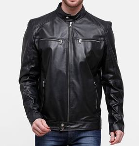 चमड़े फैशन कोट सर्दियों रजाई बना हुआ नीचे चमड़े पुरुषों बिना आस्तीन जैकेट पुरुषों Puffer चमड़े मोटरसाइकिल बनियान - Product Image 6