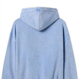 เสื้อฮู้ดดี้ทรงบ็อกซี่ผ้าฝ้ายเฟรนช์เทอร์รี่ 100% สำหรับผู้ชาย ปักโลโก้ตามสั่ง ย้อมสีพื้นสำหรับฤดูหนาว เนื้อผ้าหนา ทรงโอเวอร์ไซส์ เป็นมิตรต่อสิ่งแวดล้อม - Product Image 6