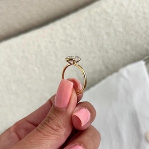 Modern Style VS1 Hexagon Cut Diamond Unique Fancy Ring Lab Grown 2.01CT With 18K Solid Gold Fine Anniversary <b>Party</b> Gift Jewelry - Product Image 2