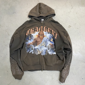 Sudadera con capucha Chucky para hombre, con cremallera, de algodón, estilo casual, con estampado frontal, sudadera con capucha de marca privada, sudadera con capucha personalizada - Product Image 6