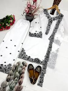 New TENNECY Designer Reversible Wrinkle Free Heavy Mal Chanderi Women's Party <b>Wedding</b> <b>Top</b> Plazzo & Dupatta Set All Seasons - Product Image 6