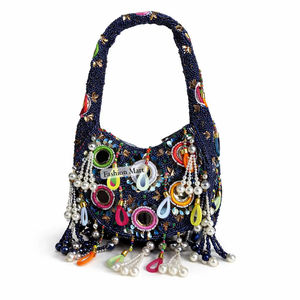 Bolso de Moda con Cuentas Personalizado Directo de Fábrica, Bolso de Mano de Lujo para Mujer, Adornado y Hecho a Mano - Product Image 1