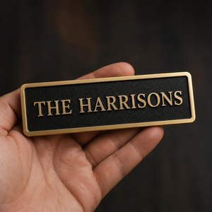 Custom Brass Sign Bronze Finish Door <b>Plaque</b> Personalized Brass Nameplate <b>Engraved</b> Door Sign Custom House Office Business <b>Plaque</b> - Product Image 6