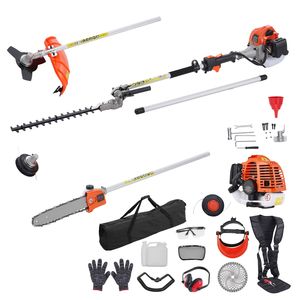 26CC 5 in 1 Decespugliatore Multifunzione a Benzina con Funzioni di Tagliasiepi, Decespugliatore a Filo, Bordatore a Filo, Sega ad Asta e Potatore a Catena con WIT - Product Image 1