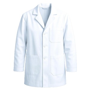 Blouse de laboratoire professionnelle personnalisable, couleur au choix, uniforme médical pour personnel hospitalier, plusieurs poches sur le devant, unisexe, 52% coton, 45% [matière] - Product Image 1