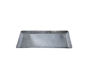 Plateau de service de luxe en aluminium avec surface texturée artisanale pour présentations hôtelières - Product Image 6