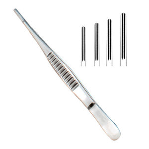 Pince chirurgicale manuelle droite TC DeBakey, forceps à pouce, 15 cm, pince vasculaire atraumatique, pointe de 1,5 mm, en acier inoxydable - Product Image 6