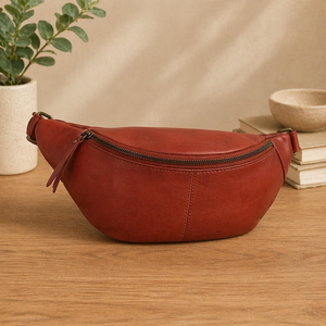Brown Leather <b>Sling</b> <b>Bag</b> Women Crossbody Chest <b>Bag</b> Soft Genuine Leather Everyday Purse Manufacturer Supplier - Product Image 5