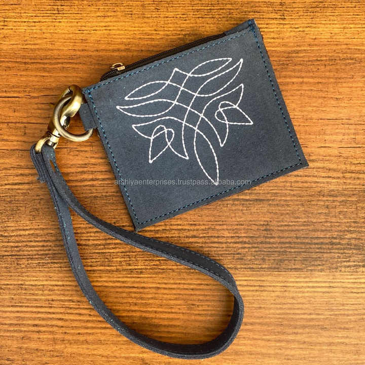 AD Boot Stich Suede Leather Brown  Jewelry Case
