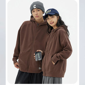 Sweat-shirts à capuche zippés épais et surdimensionnés pour hommes, en molleton de coton, à épaules tombantes, les plus vendus en gros et de haute qualité - Product Image 3