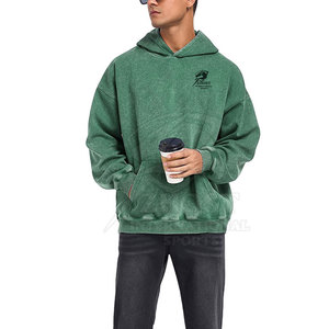 Sweat-shirts pour hommes surdimensionnés de qualité supérieure, best-sellers, effet délavé, avec logo personnalisé, faible MOQ, marque privée et meilleur prix - Product Image 5
