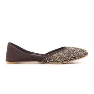 รองเท้าส้นเตี้ยกาแฟแฟนซี khusa สำหรับผู้หญิง - Product Image 2